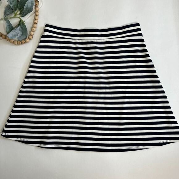 NWT Loft navy Blue striped skirt Sz S - Picture 2 of 6